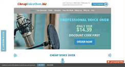 Desktop Screenshot of cheapvoiceover.biz